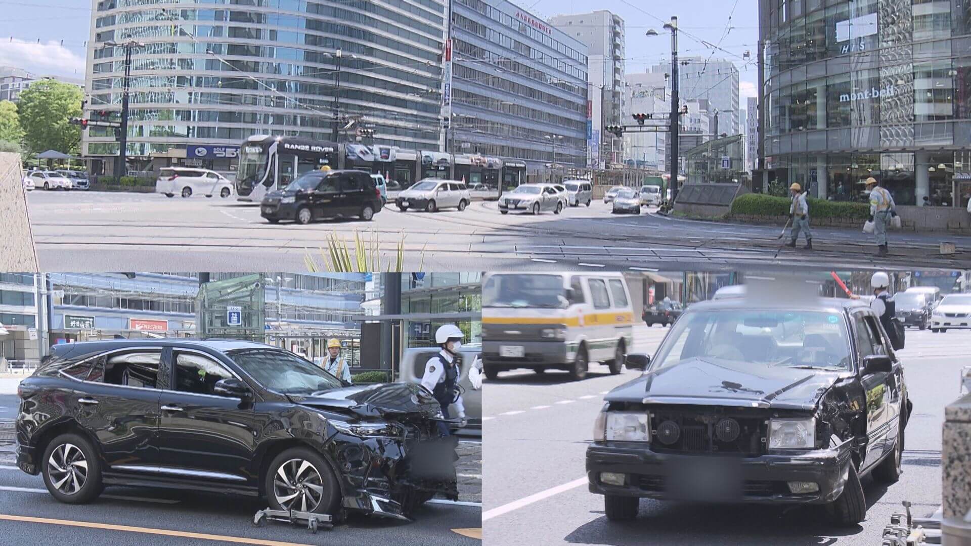 【広島】広島市内で車同士の事故　電車の運行一時停止