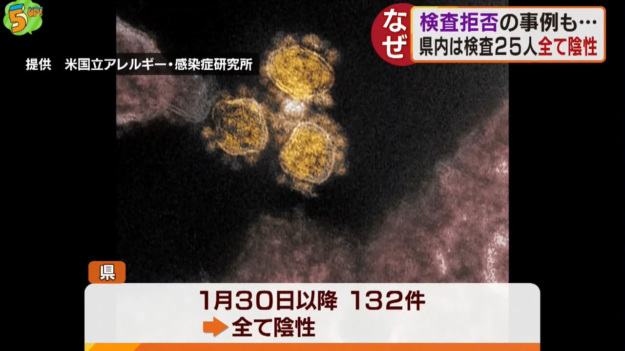 新型コロナウイルス　県は１３２人検査し全て陰性と公表　広島