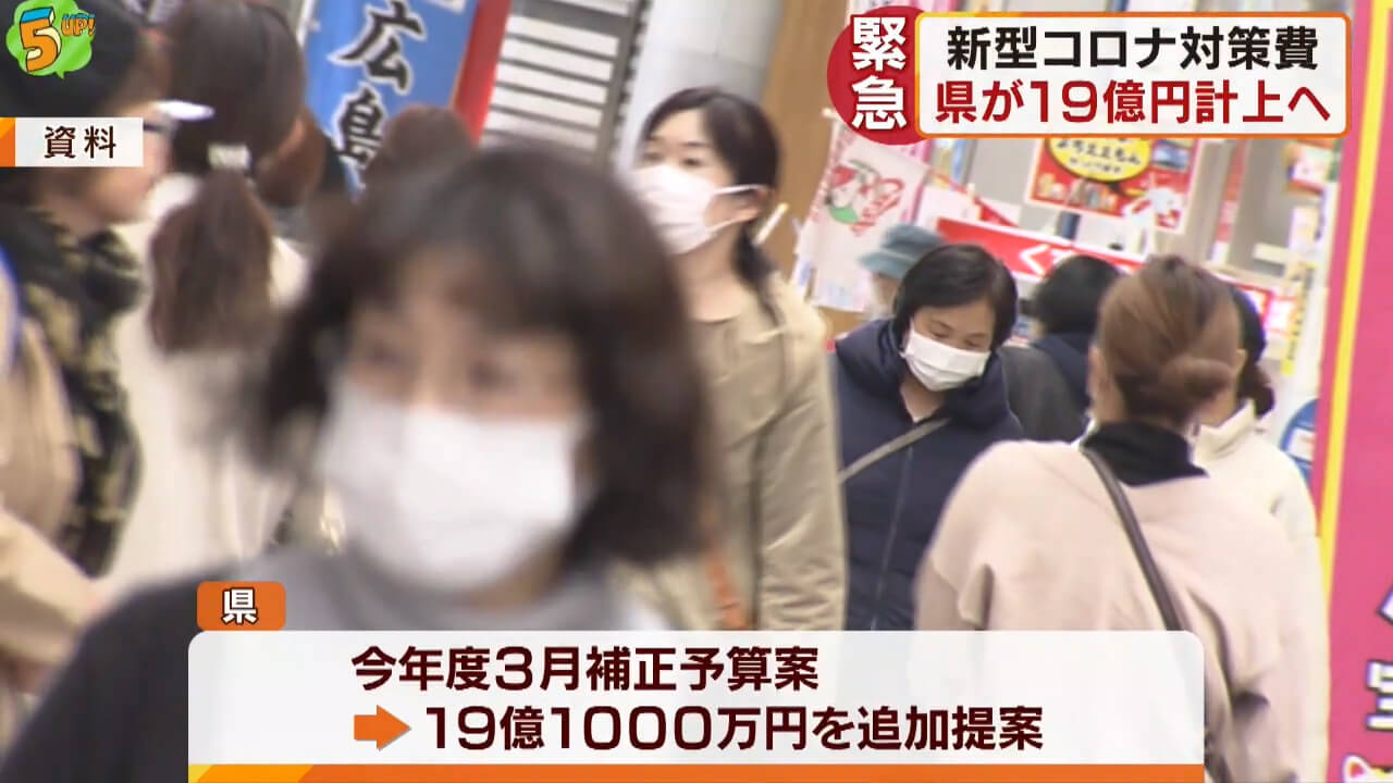 新型コロナ緊急対策費として約１９億円を追加計上　広島県