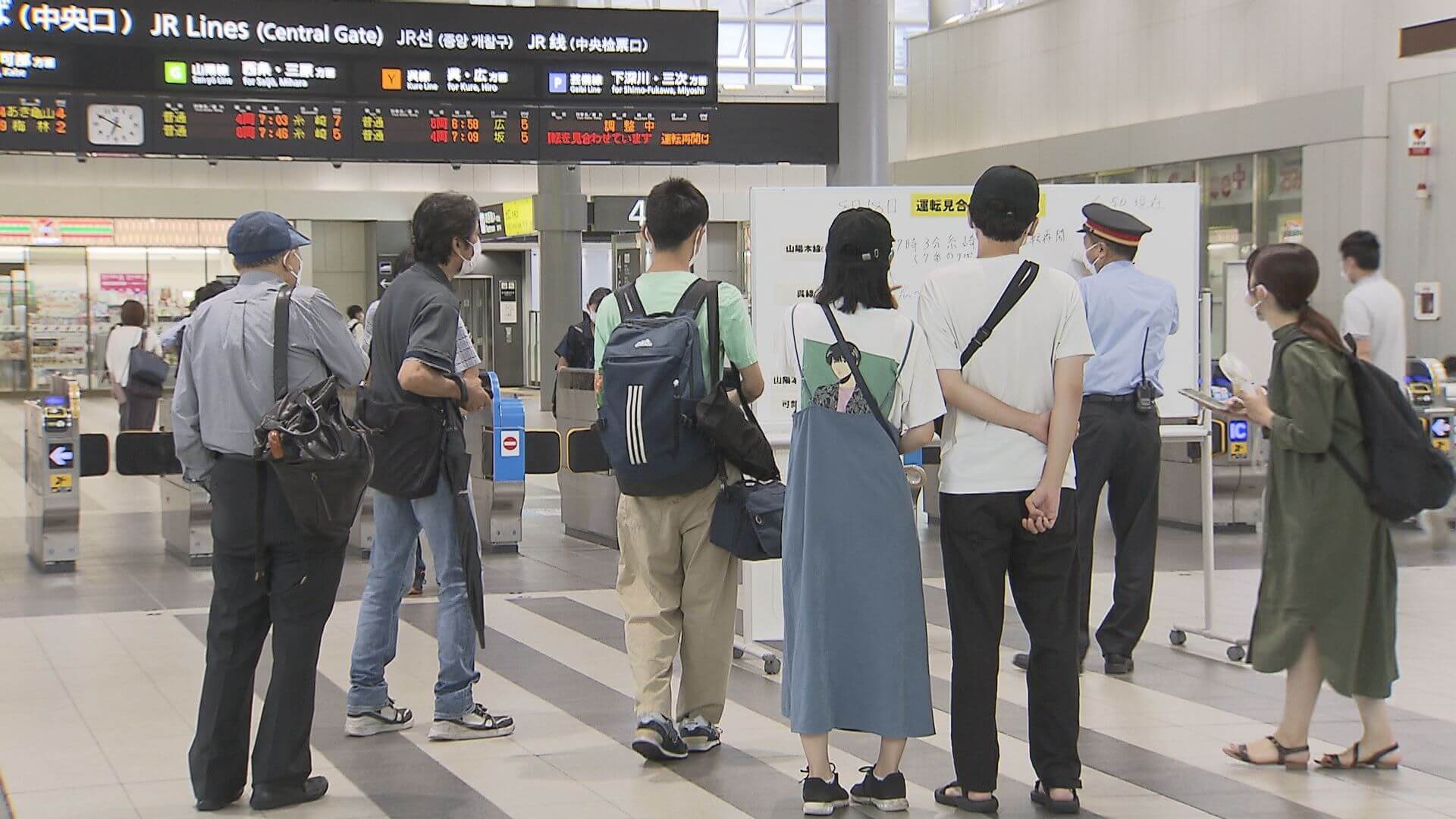 ＪＲ在来線　大雨でダイヤに乱れ　広島