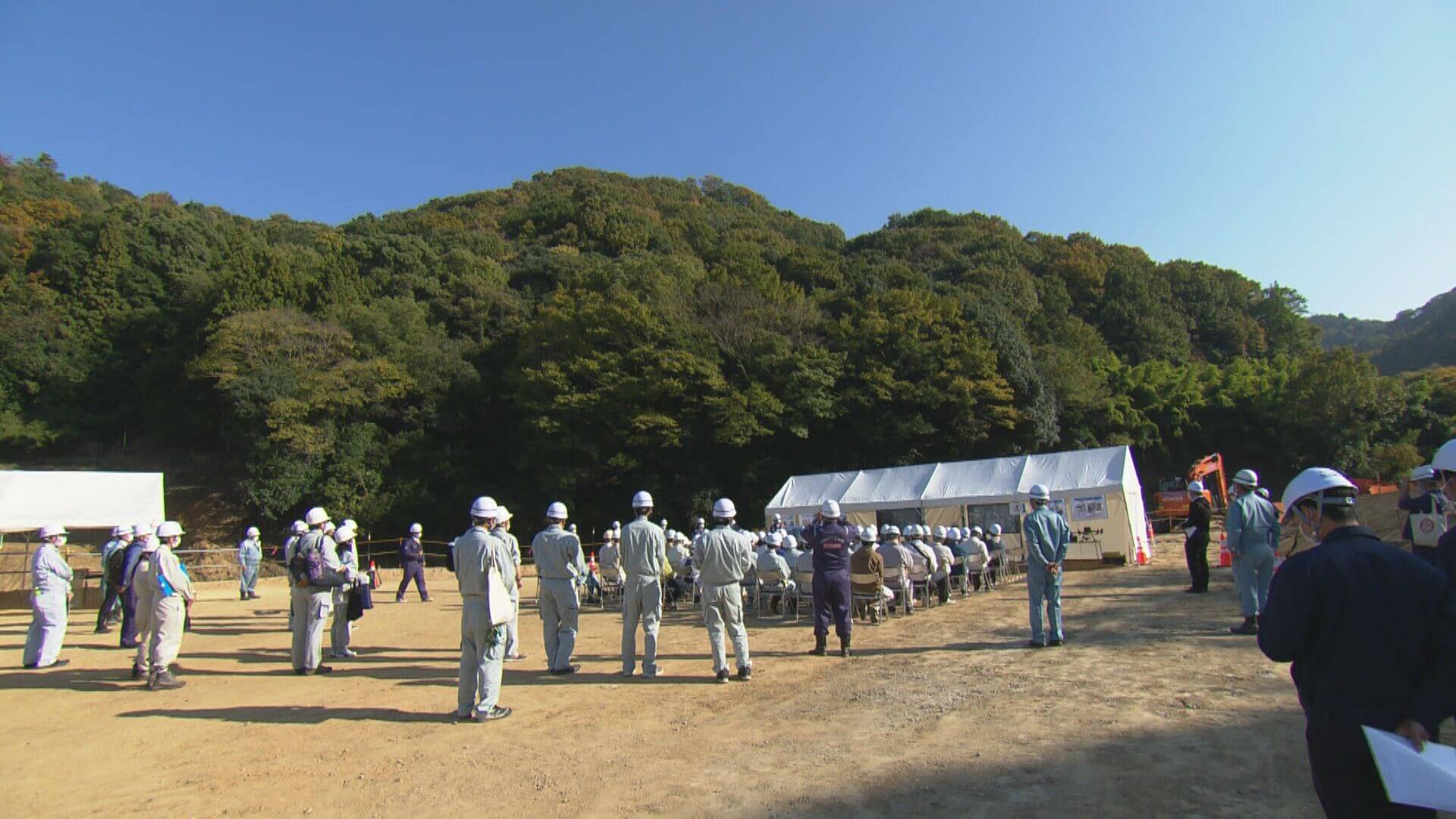 「ドローンなどで地形データを取得」デジタル技術駆使した砂防ダム工事の見学会　坂町