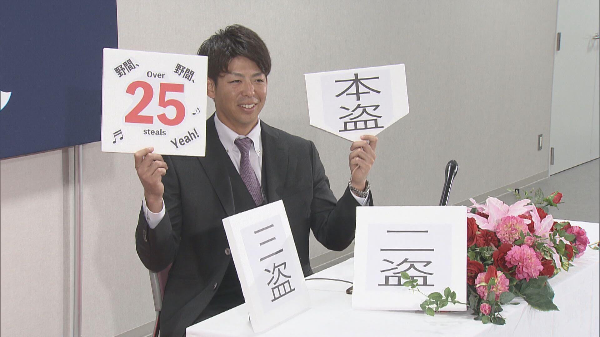 カープ契約更改 野間峻祥選手 ５０００万円でサイン 機動力野球の中心に ニュース 報道 Home広島ホームテレビ