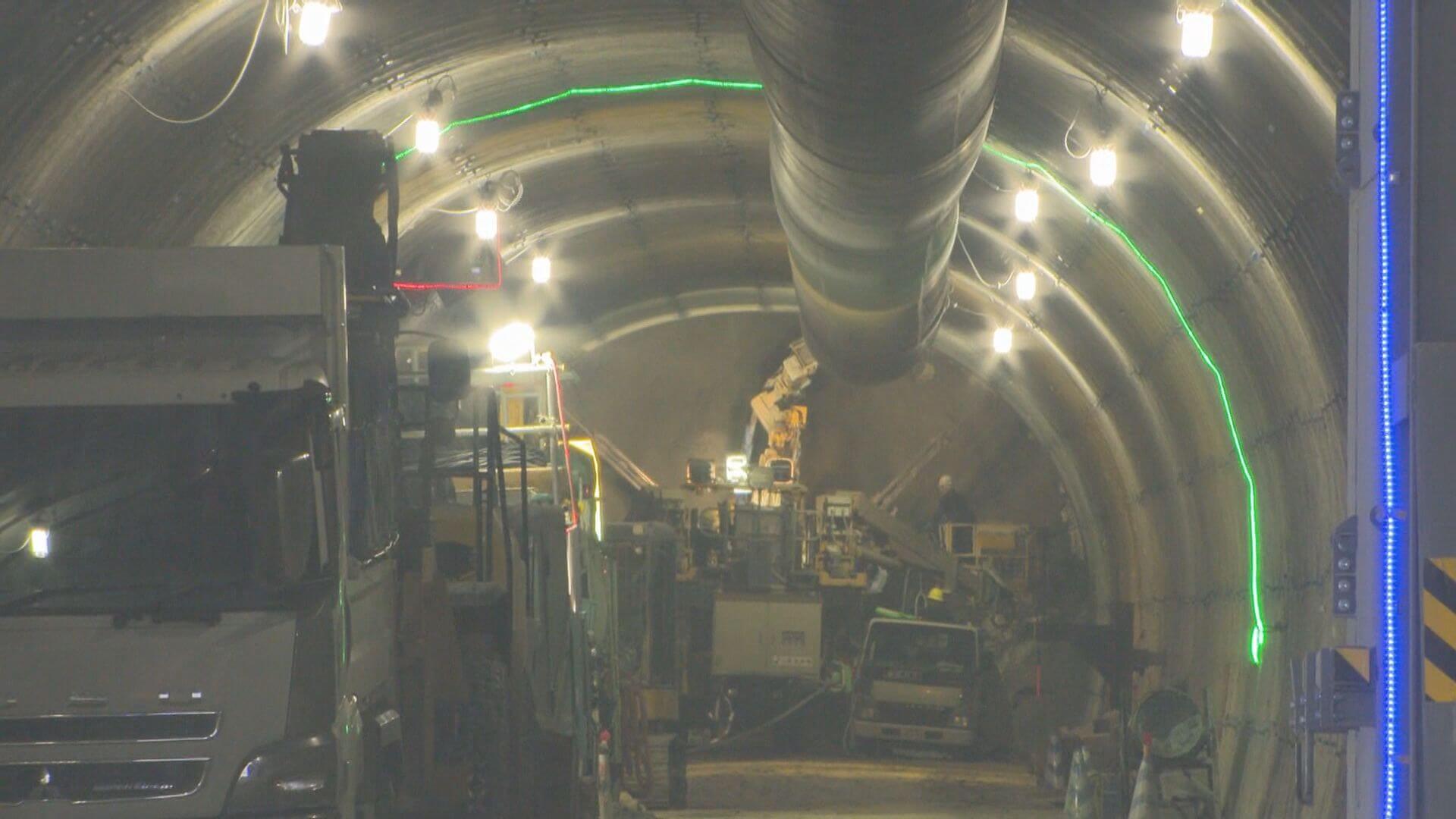 鞆町トンネル１年完成延期に…現場は　福山市