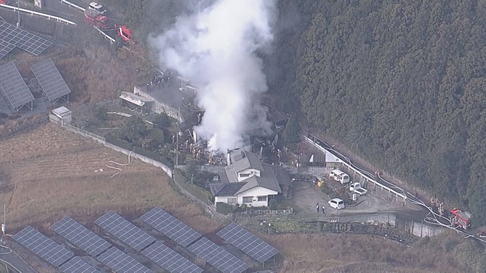 住宅火災　８０代男性が軽傷　広島市安佐北区
