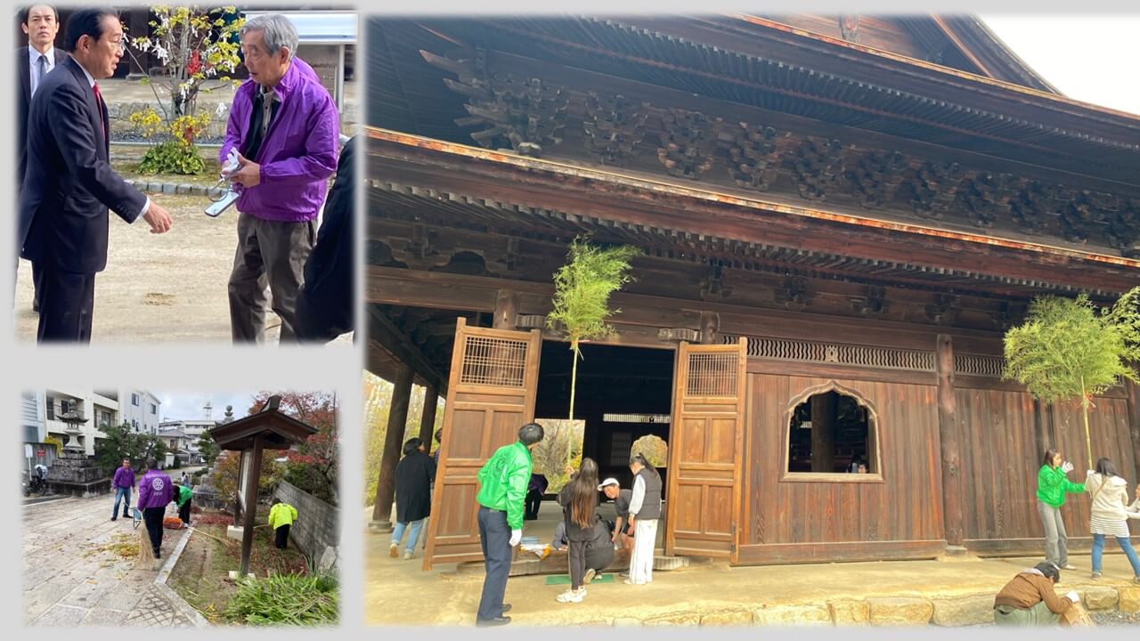 【広島】岸田前総理も参加　不動院ですす払い