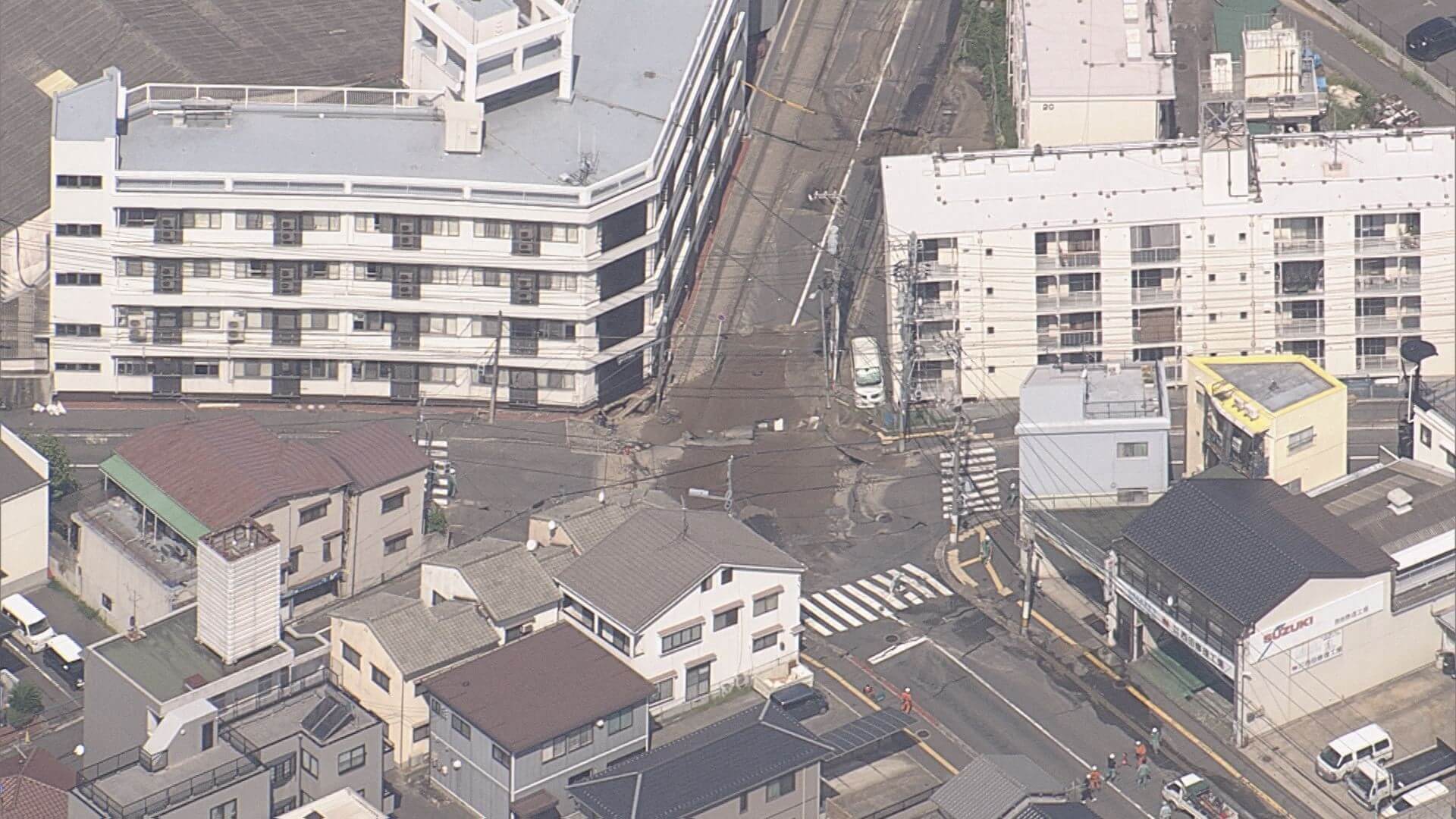 道路陥没　市営住宅２棟を解体へ　広島・西区