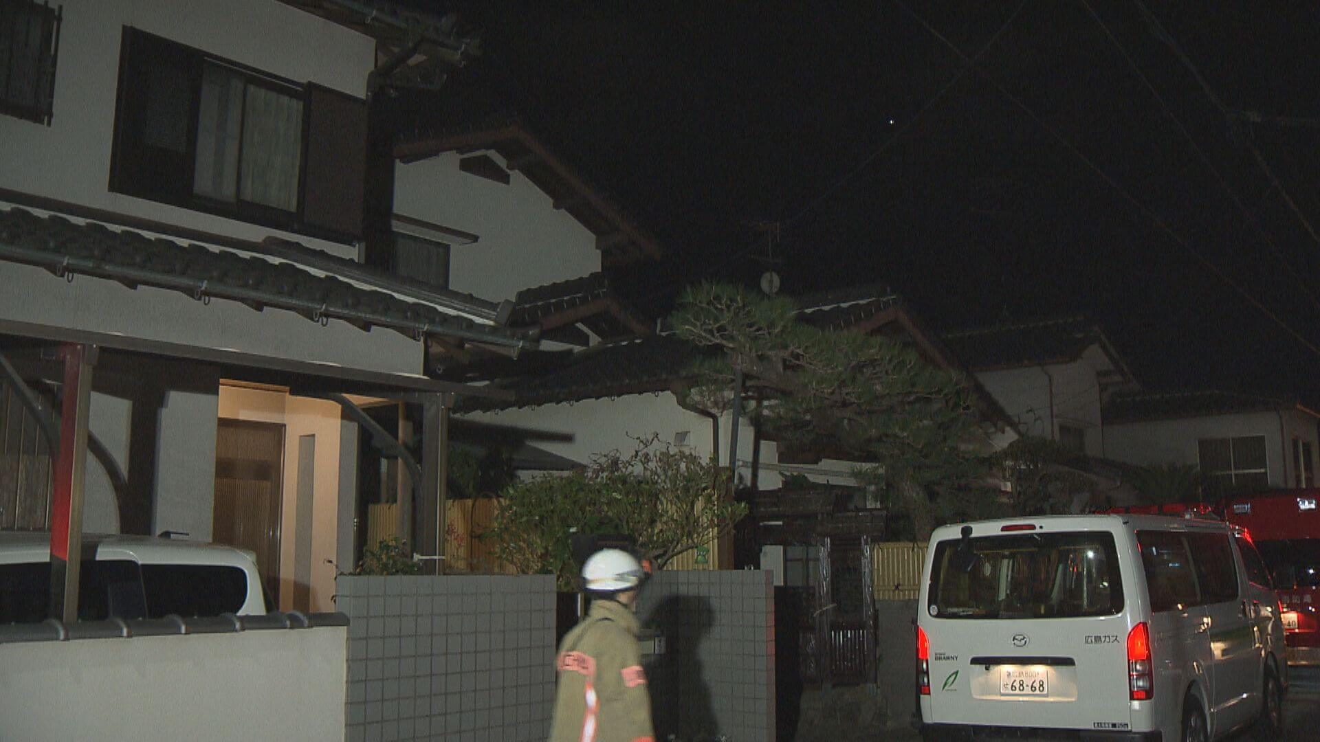 住宅の一部が燃える火事　けが人なし　広島市佐伯区