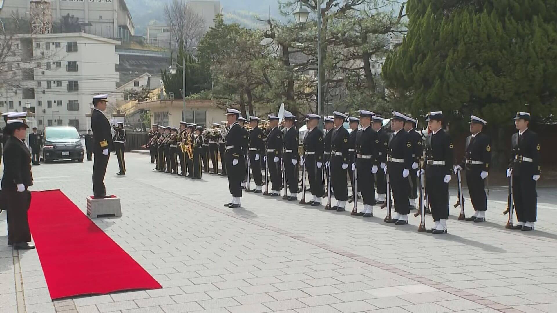 松本 完海将　新総監に着任　海上自衛隊呉地方総監部