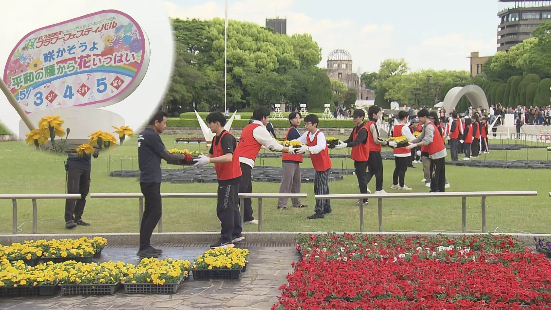 「ずっと参加していた…作る側として参加うれしい」フラワーフェスティバル準備進む　３日から３日間