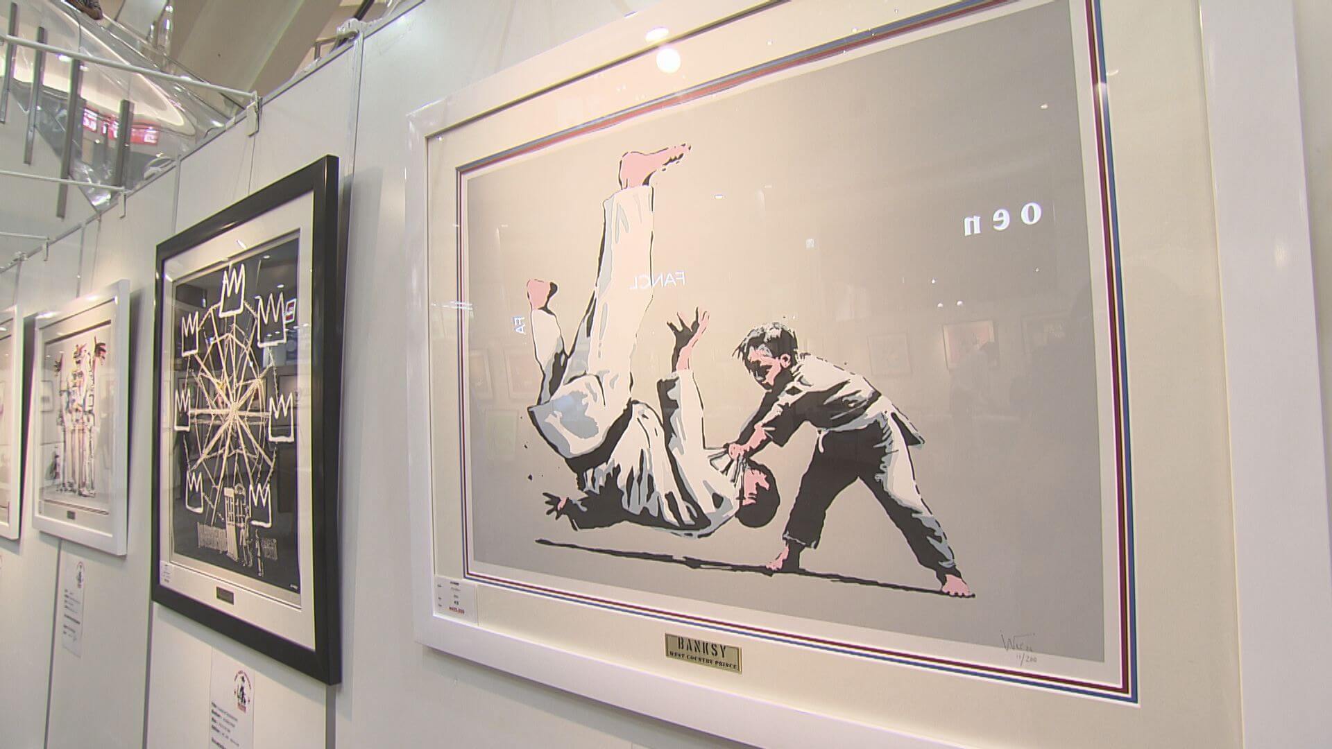 バンクシー新作版画展　県内初展示７点含む６０点　広島