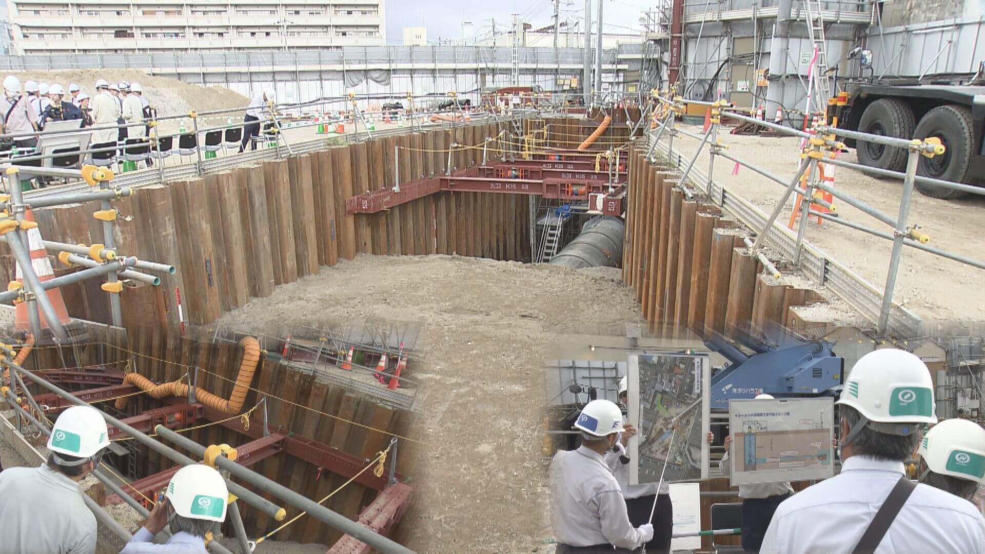 「進捗具合を知っていただきたい」西区の道路陥没事故の現場で周辺住民らに説明