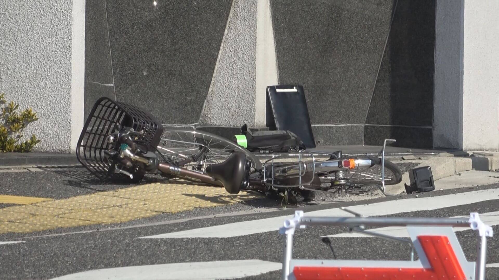 自転車がトラックにはねられ８０代男性が死亡　トラック運転手逮捕　広島市西区