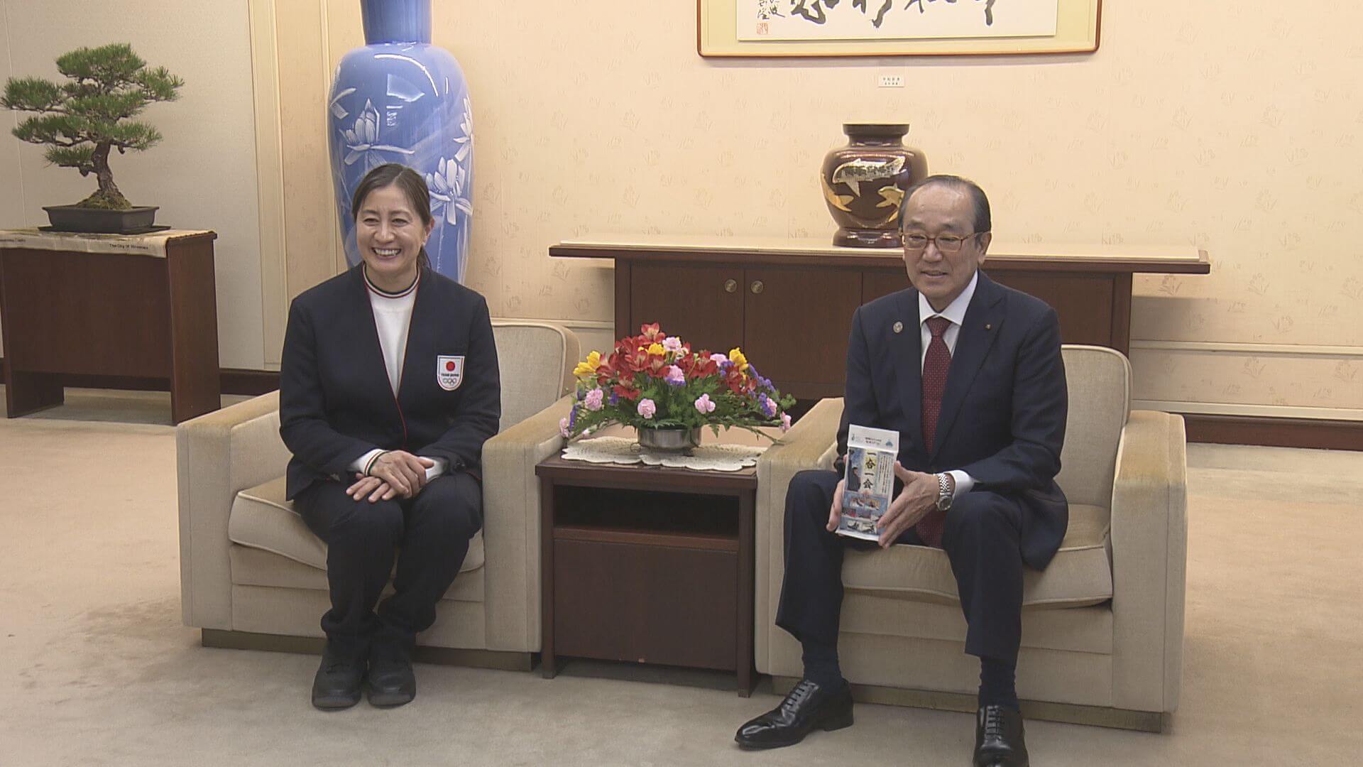 スノーボード竹内智香さん　広島市長を訪問　ミラノ五輪で引退