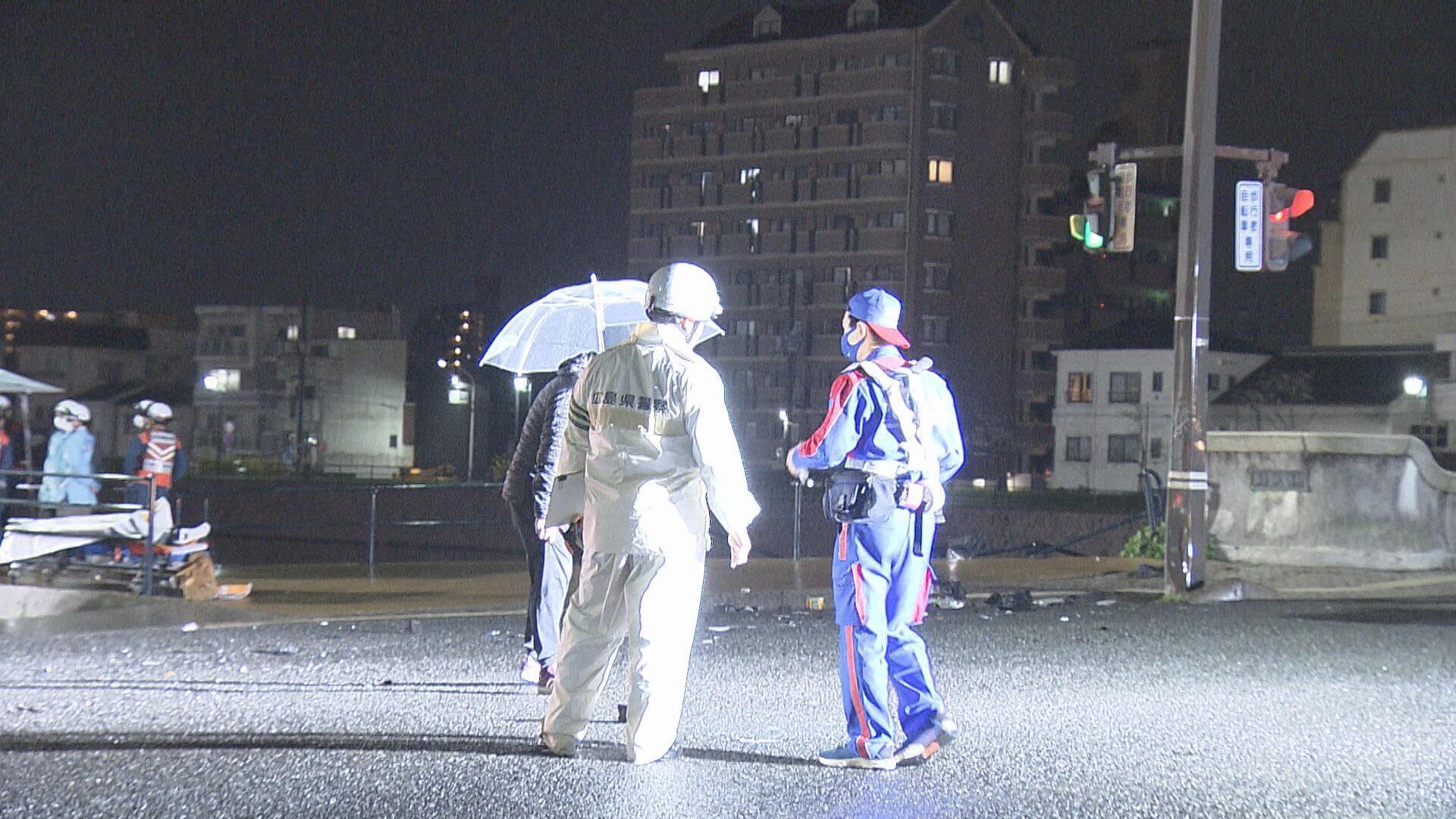一体何が…車同士の事故で川に１台転落 女性（５９）が死亡　広島