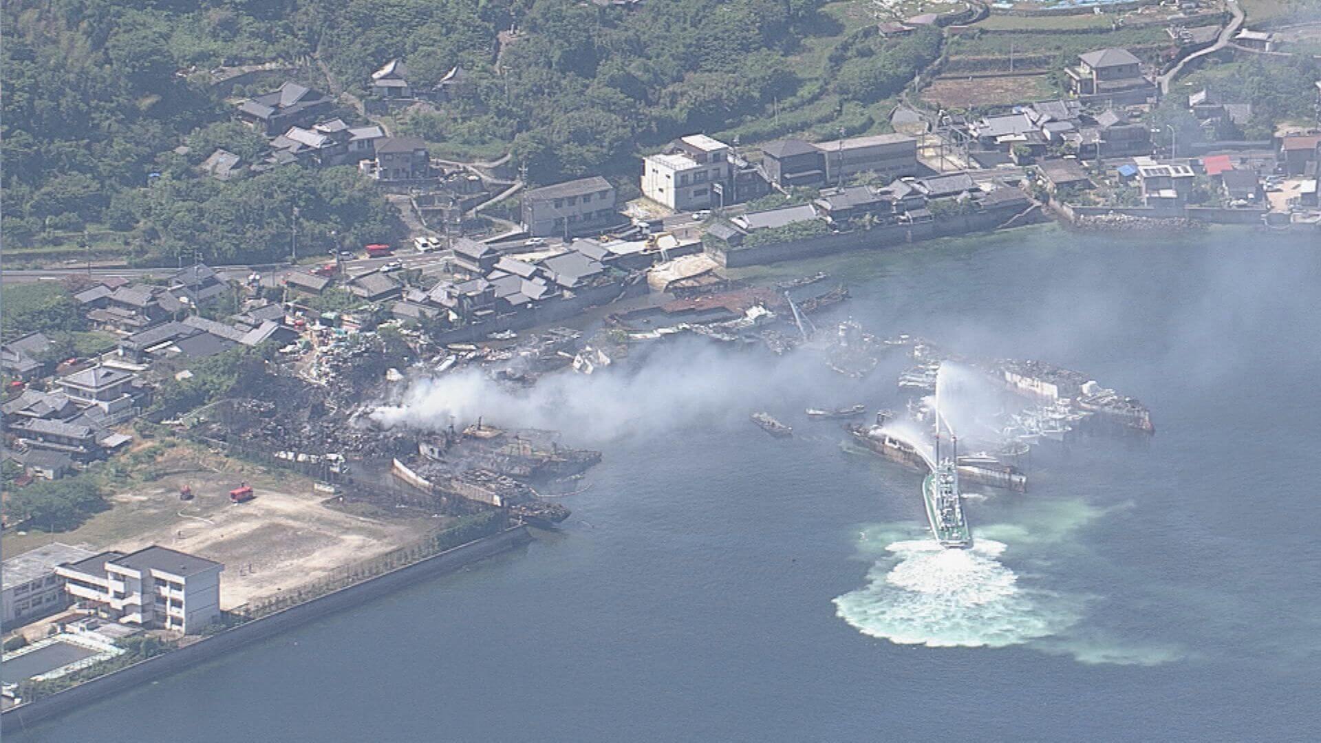 火災発生から一夜　鎮火のめど立たず　広島・呉市