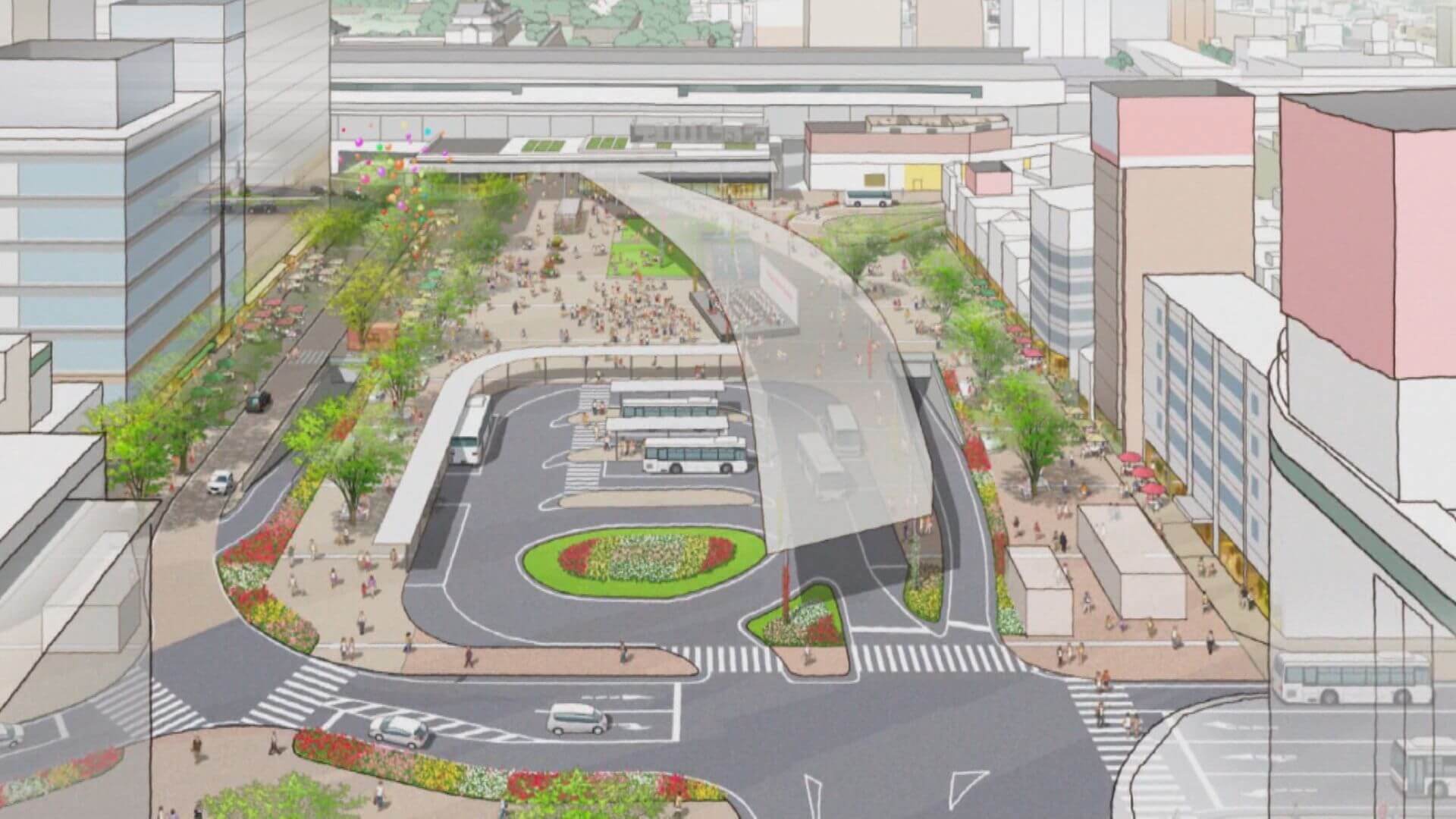 ＪＲ福山駅前広場の整備計画決定　２０３３年度の工事完了目指す