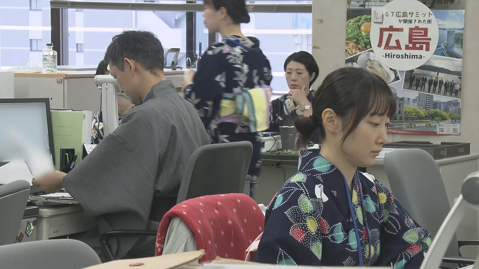 ５日から「とうかさん」　広島市の職員 浴衣姿で勤務