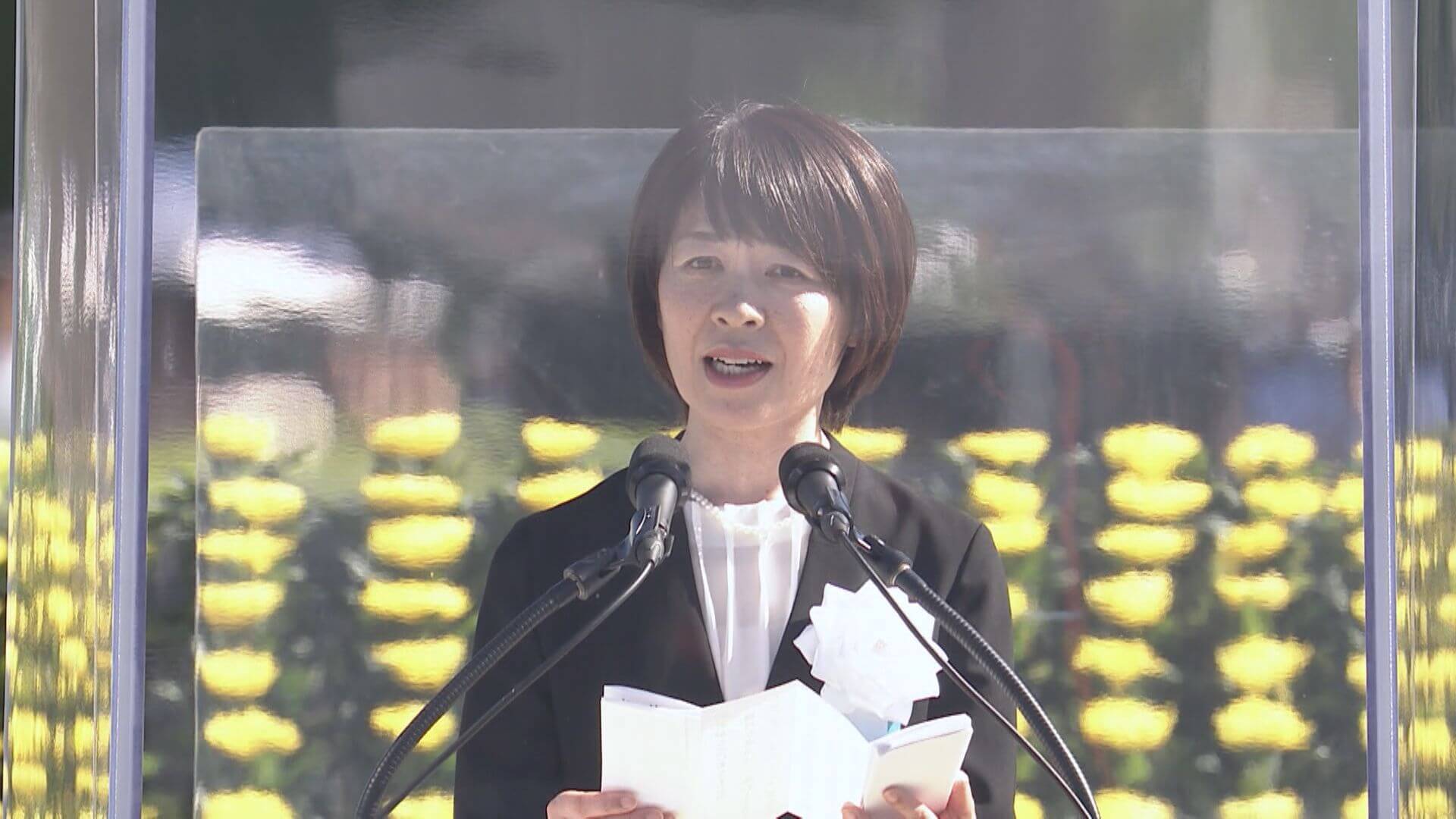 「人類と核兵器は、共存できません」広島平和記念式典で横田知事あいさつ