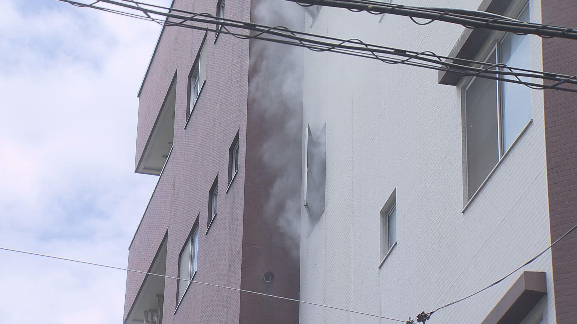 マンションの一室で火災　出火した部屋の親子２人がけが【広島】