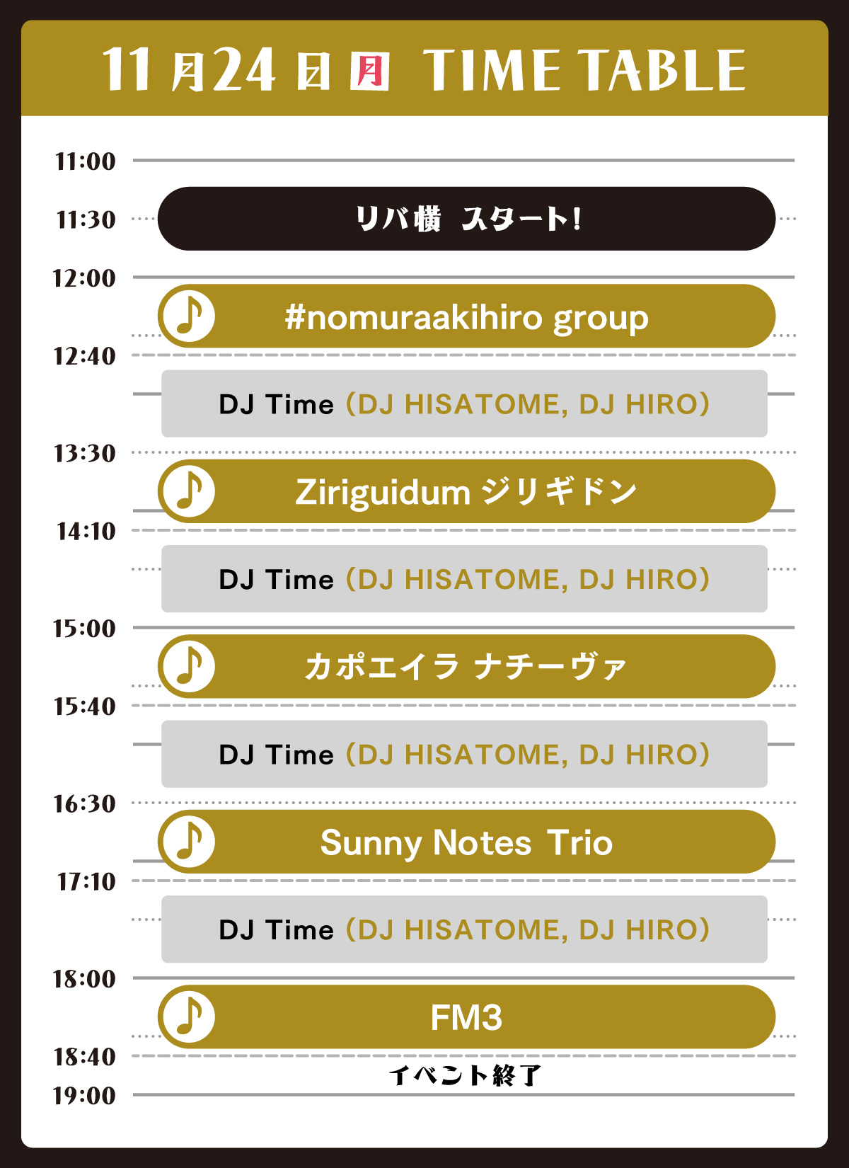 タイムテーブル